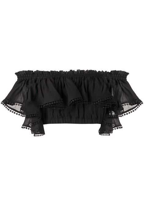 Black casta cropped top Charo Ruiz Ibiza 1989 - women CHARO RUIZ IBIZA 1989 | 201110BLK